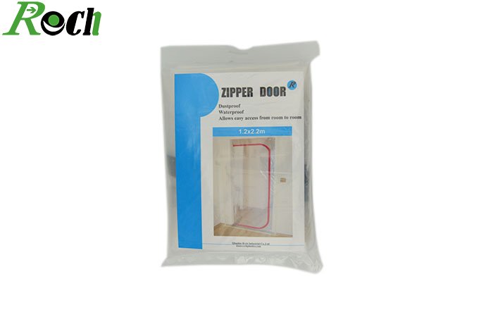 C Shape Zipper Door Mattress Bag Drop Cloth Drop Sheet Masking Film